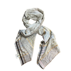 Anichini Silk Stripes scarf shawl Multicolor pastel minimalist 28X39 A001883